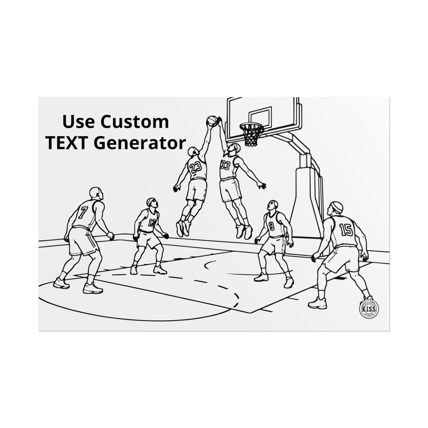 Blocked!! Basketball Poster — Customizable Sports Art Print