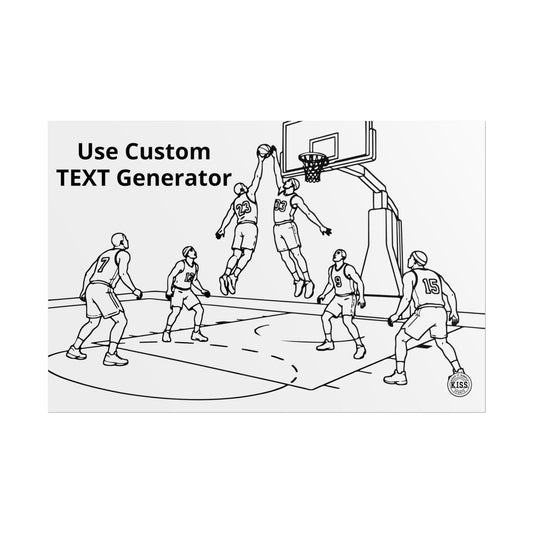 Blocked!! Basketball Poster — Customizable Sports Art Print
