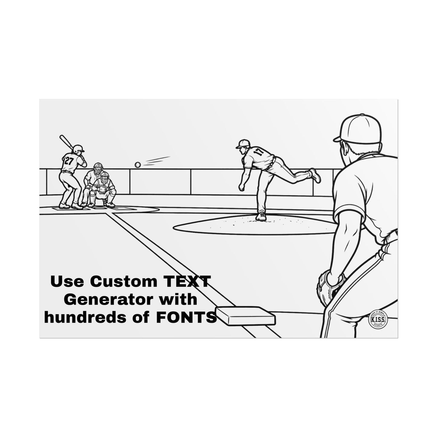 Baseball Inspiration Poster — Custom Text Option