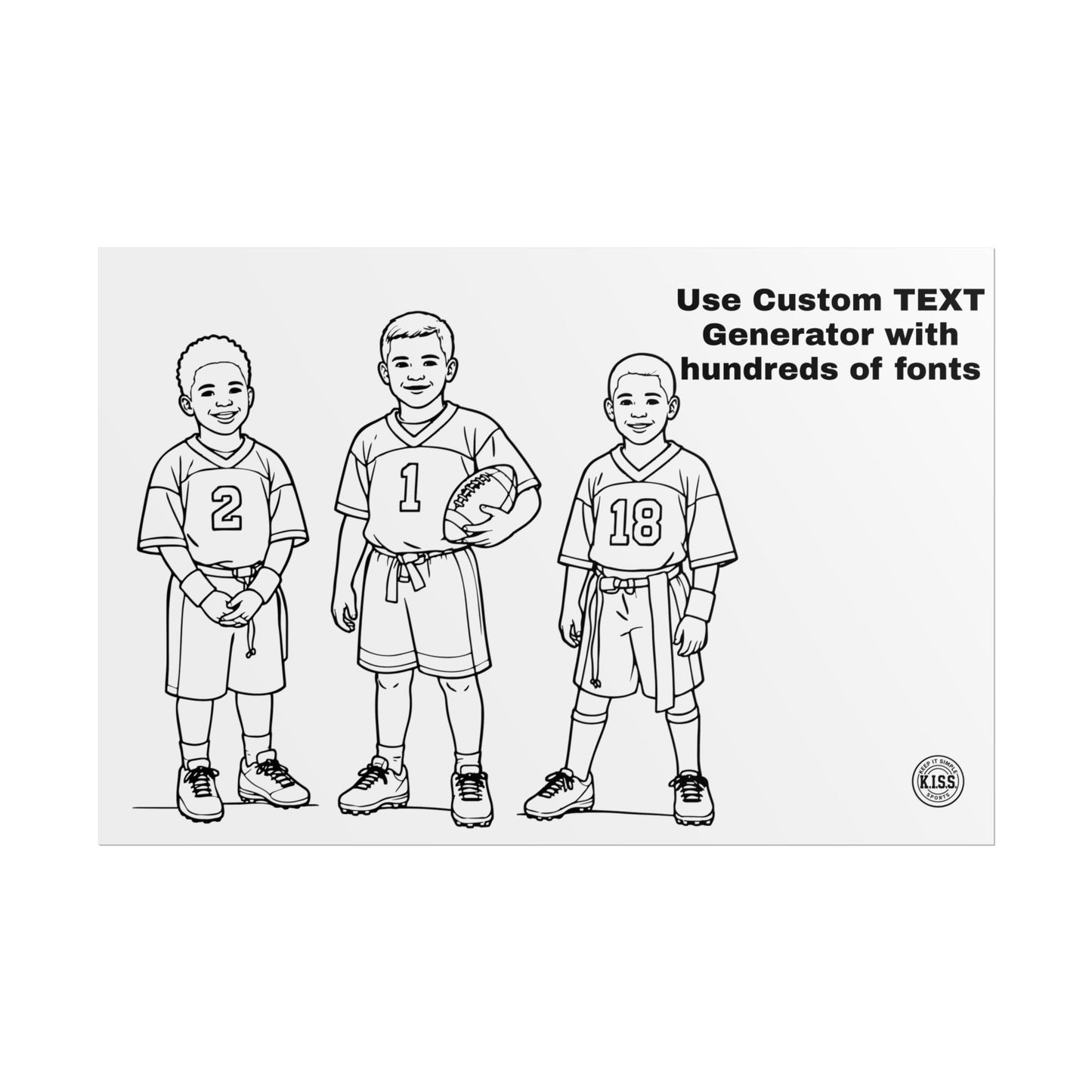 Boys Football Fun — Custom Youth Sports Poster