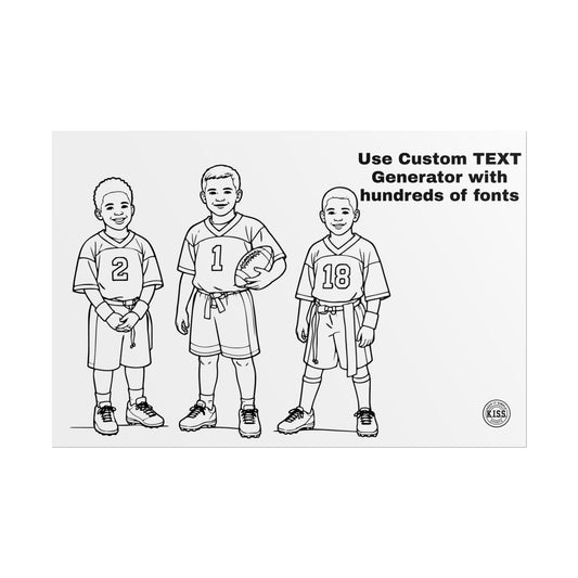 Boys Football Fun — Custom Youth Sports Poster