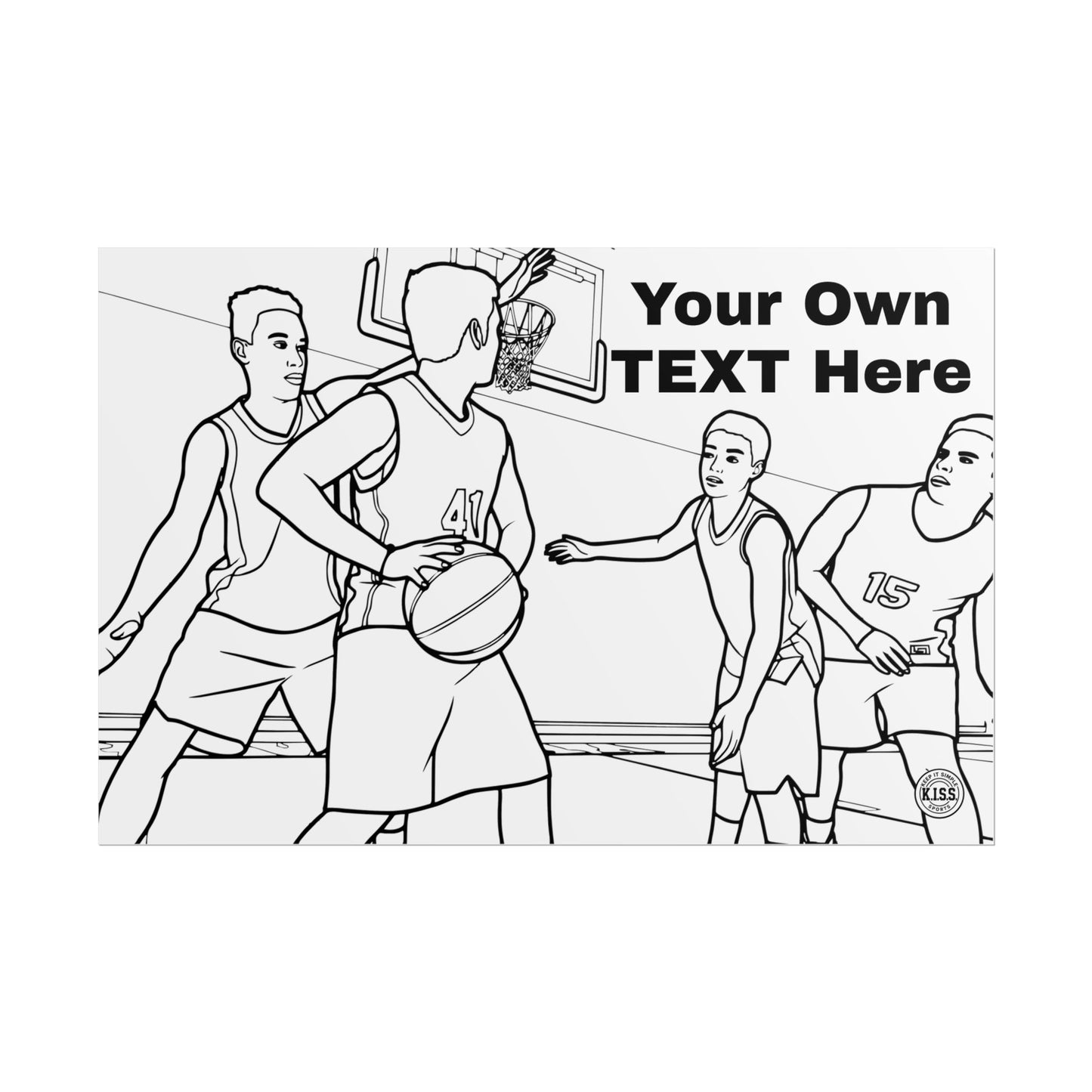 Basketball Team Poster — Use Custom Text Generator