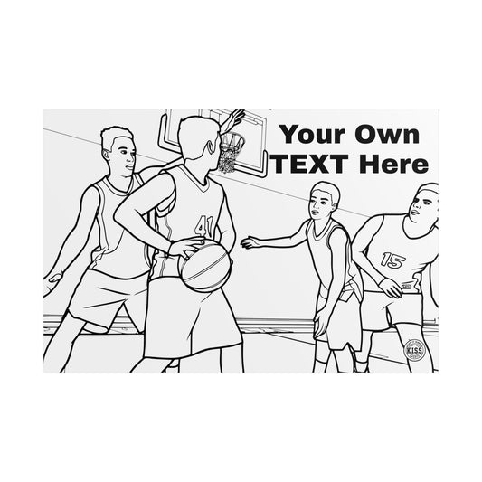 Basketball Team Poster — Use Custom Text Generator