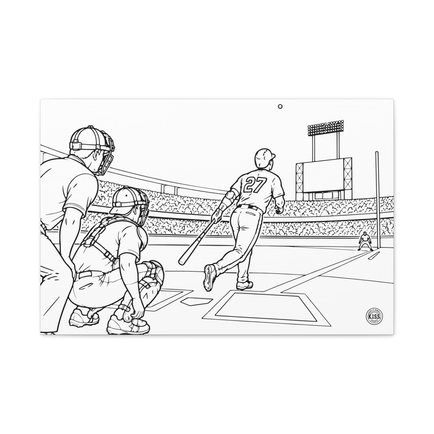 Homer Simple Stretched  Canvas Print — Minimalist Sports Art